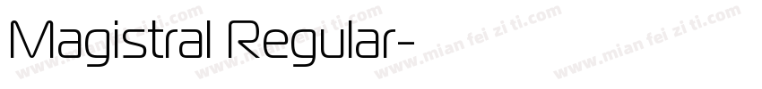 Magistral Regular字体转换